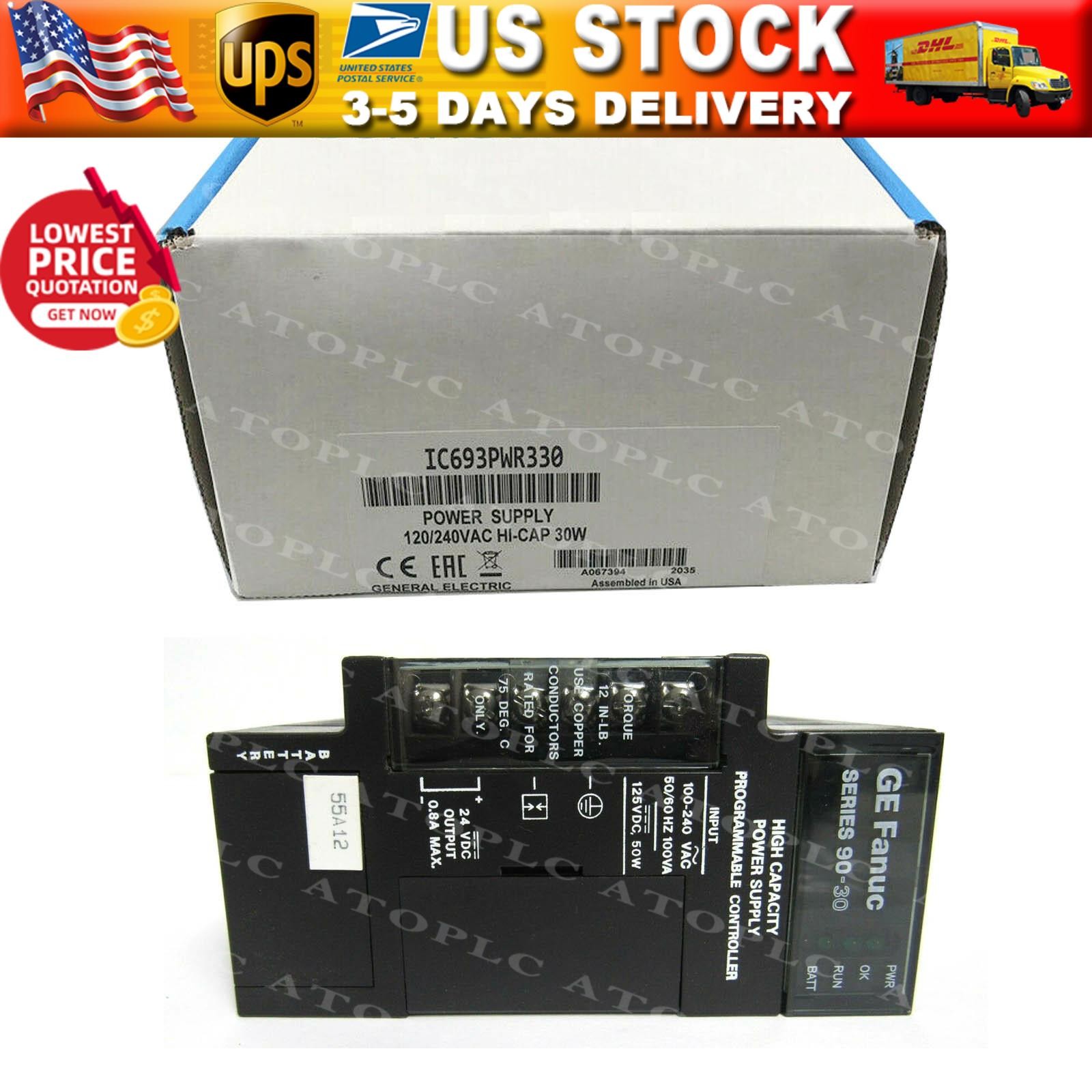 New FANUC IC693PWR330 IC693PWR330E Power Supply Unit US Free TAX