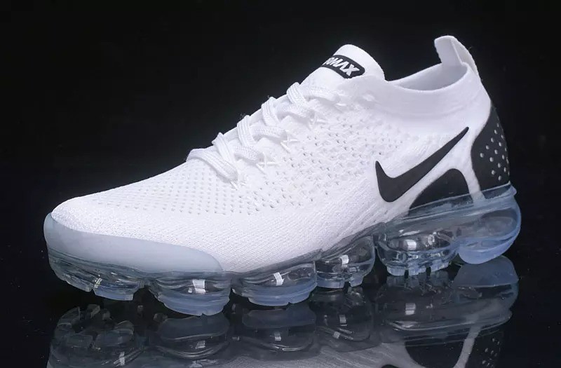 Nike Air VaporMax Flyknit 2 Black and White Men's Air Cushion Shoes sneakers  -