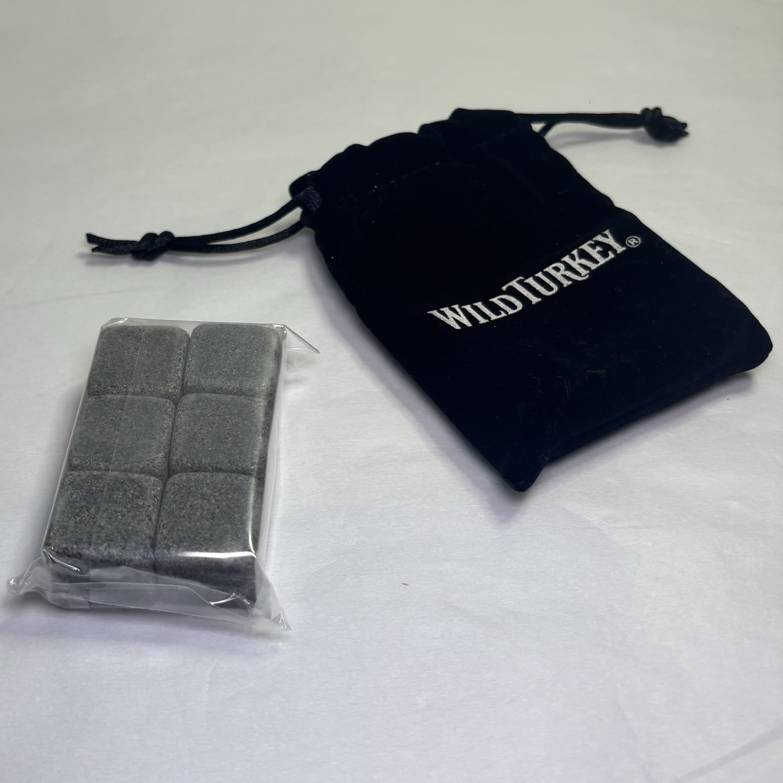 Wild Turkey Kentucky Bourbon Whiskey Rocks Stones Cubes Branded Bag Set Of 6