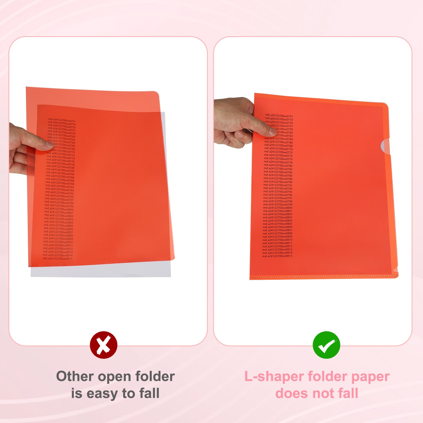 A5 Plastic Folders, 15 Pack Clear Folders l Type Pockets Documents, Gray