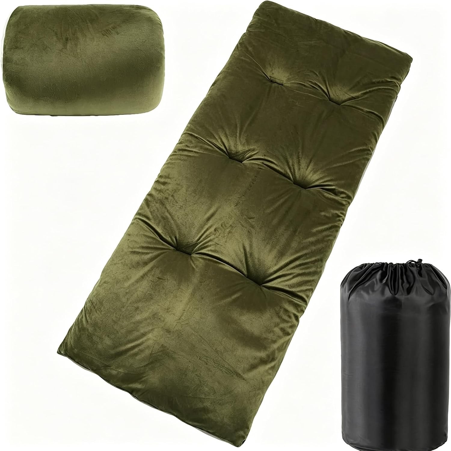 Colchoneta para dormir gruesa para acampar, microfibra suave y cómoda