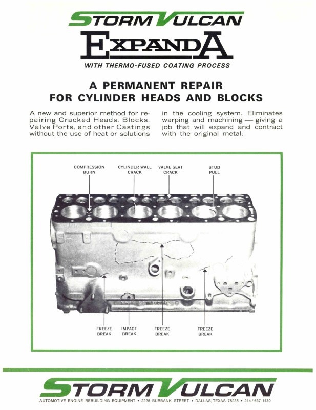 Storm Vulcan Expanda Crack Repair Kit Flier
