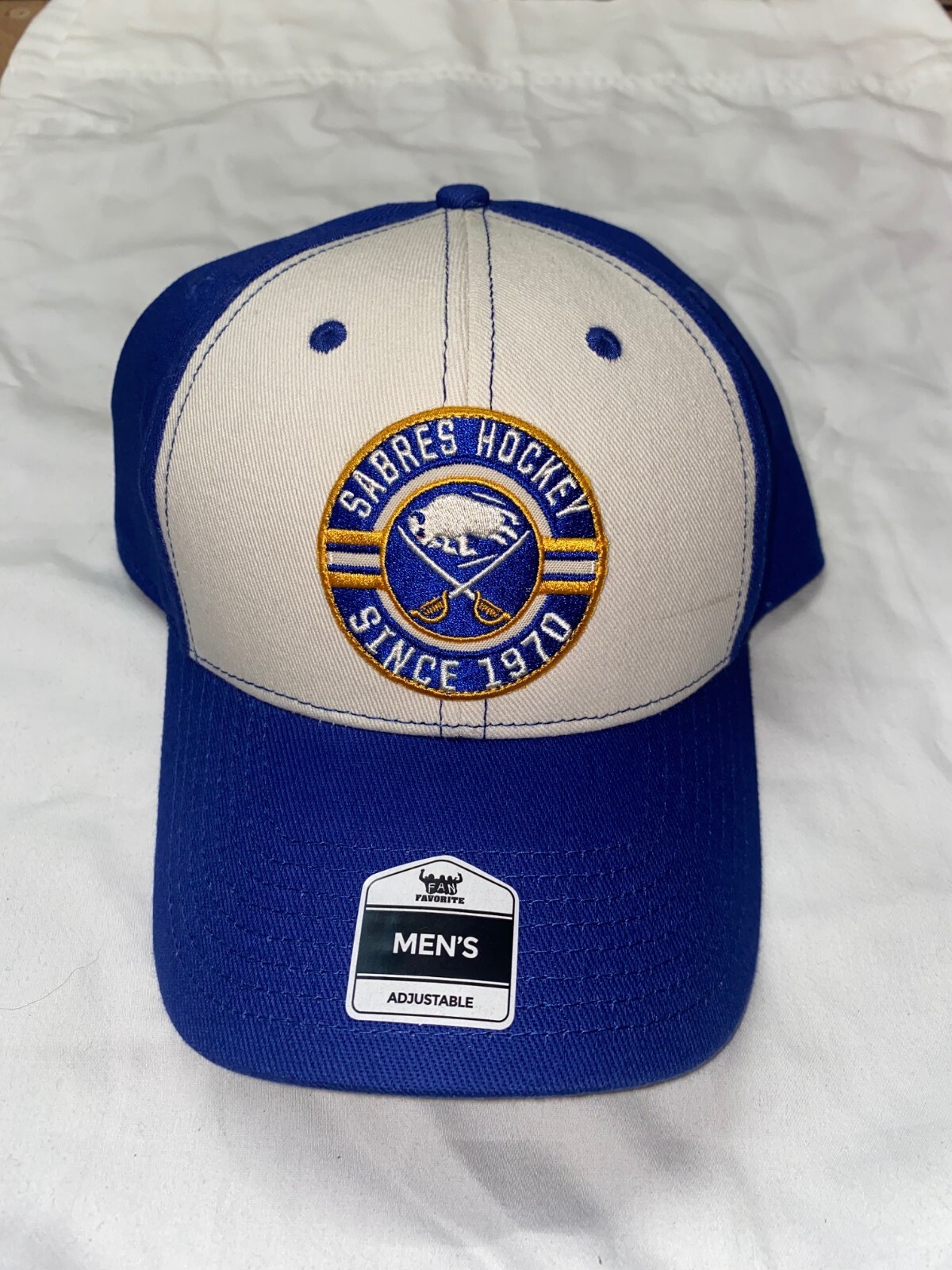 Fan Favorite NHL Buffalo Sabres  Stitched Logo Adjustable Hat White/Blue
