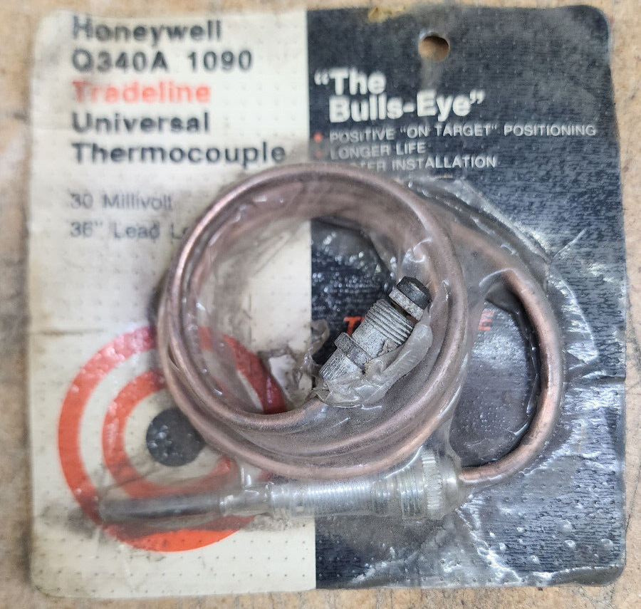 GENUINE HONEYWELL Q340A1090 UNIVERSAL THERMOCOUPLE 36" LEAD LENTH 30 MILLIVOLT