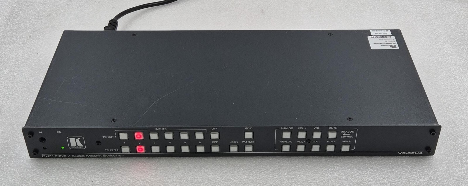 Kramer VS-62HA 6x2 HDMI / Audio Matrix Switcher Automatic UHD