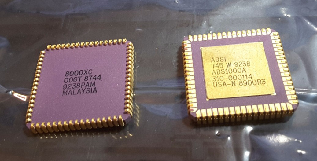 GOLD CPU VINTAGE MEMORY CHIP 1990's ADS1000A 8000xc WESTERN DIGITAL NEW IC $19