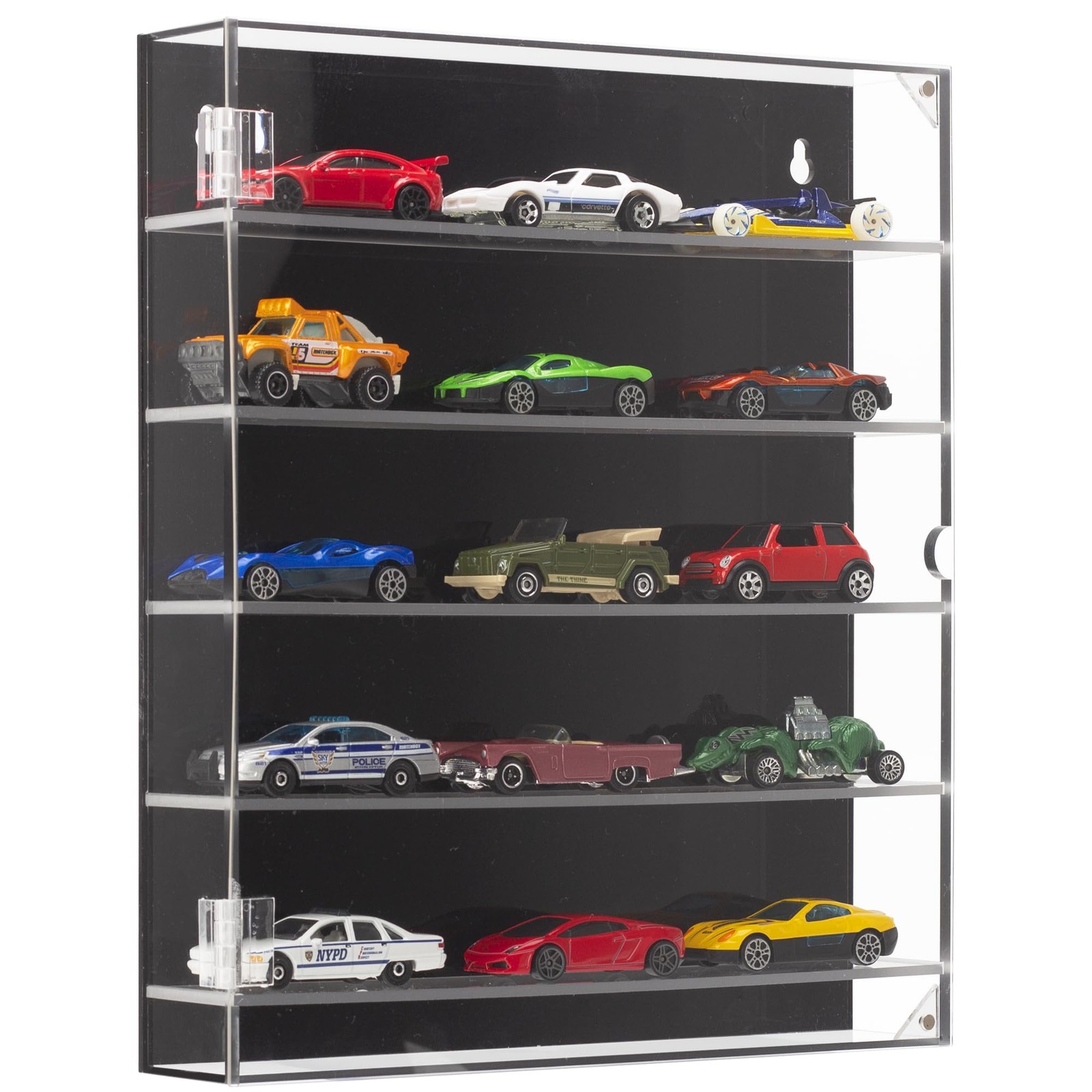5-Tier Acrylic Toy Car Storage, Toy Cars & Matchbox Cars Display Case, Transp...