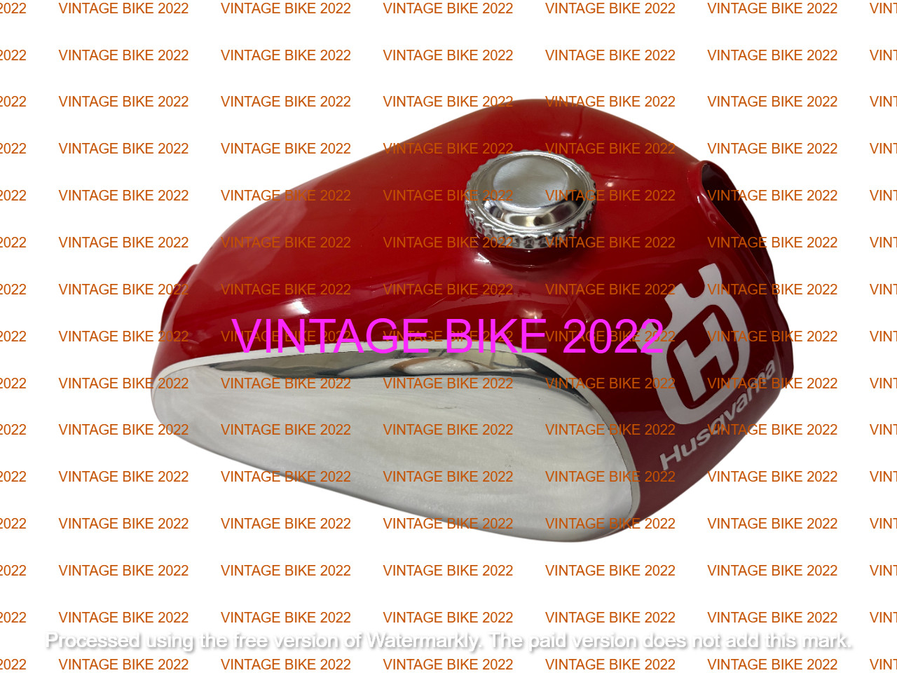 HUSQVARNA CR WR XC 250 430 Red POLISH Aluminium Fuel Tank Cap 1981-1983 /FIT FOR