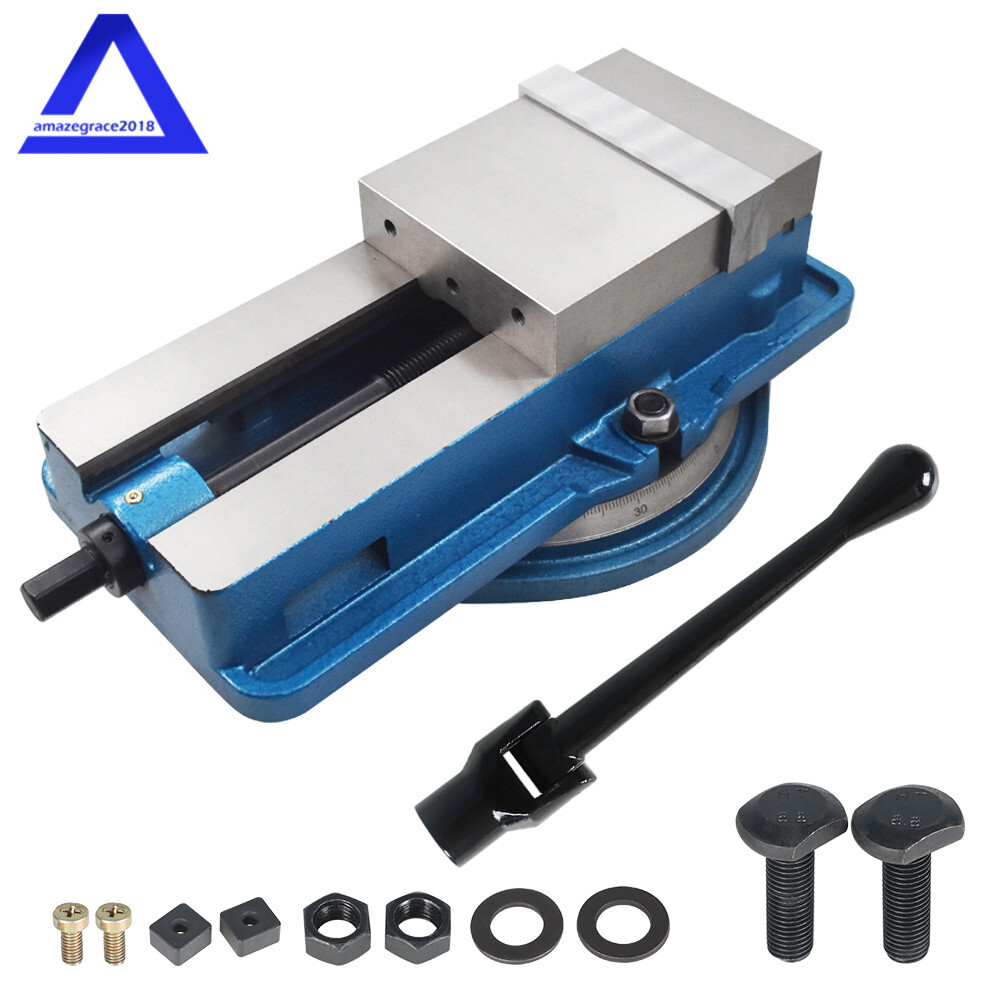 6" × 7.5" Lockdown CNC Milling Machine Bench Vise With 360° Swiveling Base