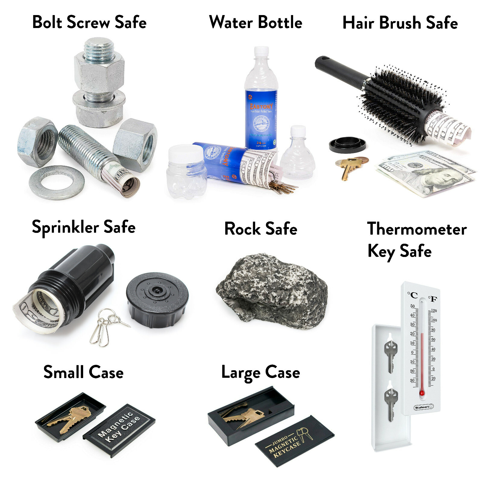 WYZworks Hide a Key Diversion Odorless Stash Lock Safe Box Compartment Outdoor