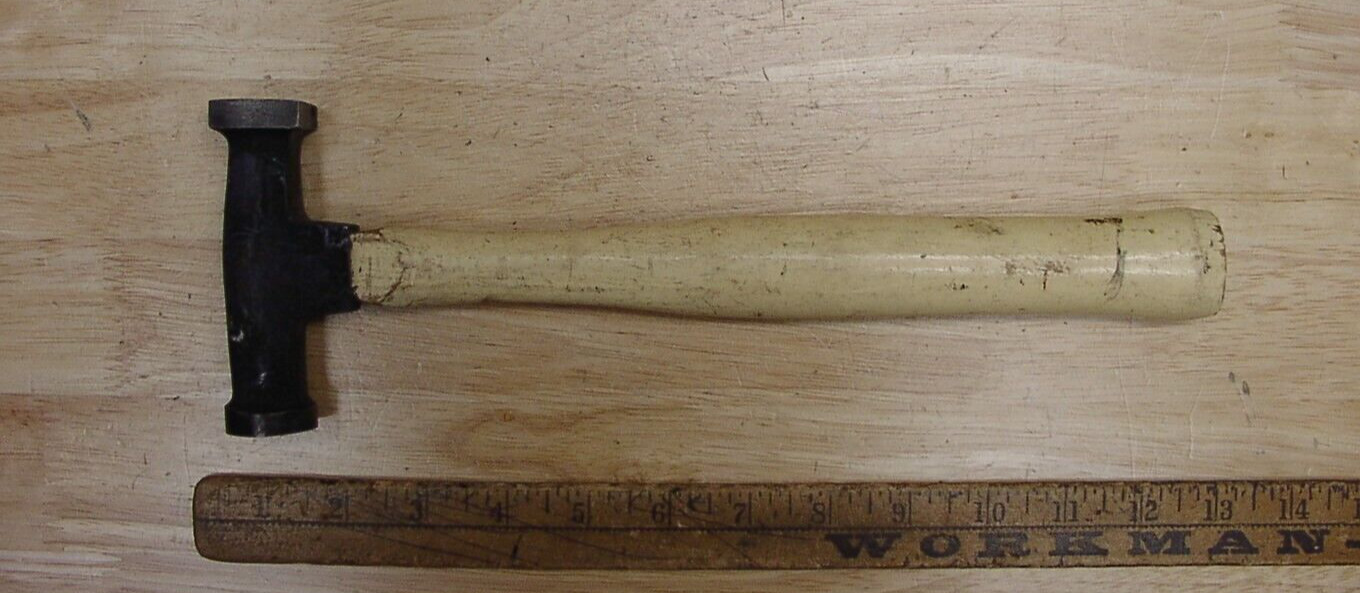 Unbranded 1lb.3.1 oz Body Hammer,1-1/16" Square & 1-1/8" Diameter Faces,XLINT!