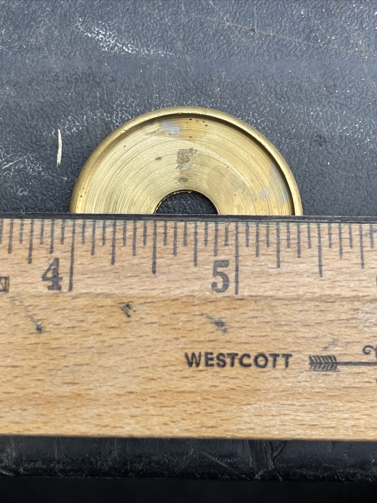 1 3/8 INCH UNF SOLID BRASS TURNED END CAP CHECK RING 1/8 IPS SLIP -LOT OF 6