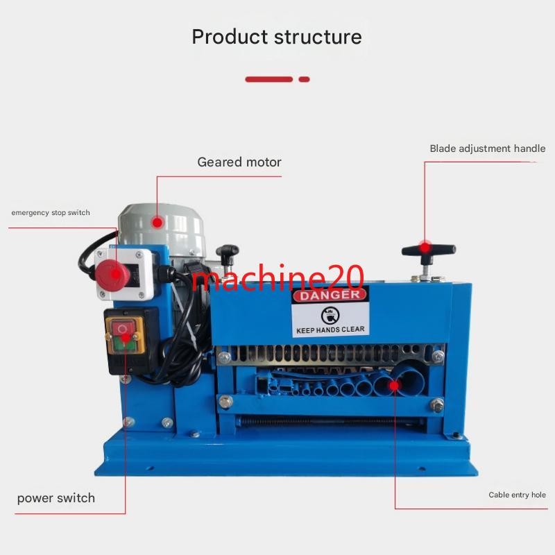 Electric Copper Wire Stripper Portable Scrap Cable Cutting Stripping Machine