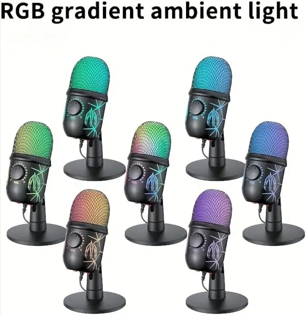 MRSDY Gaming Microphone USB Computer Microphone for PC Mac PS4/5 Condenser