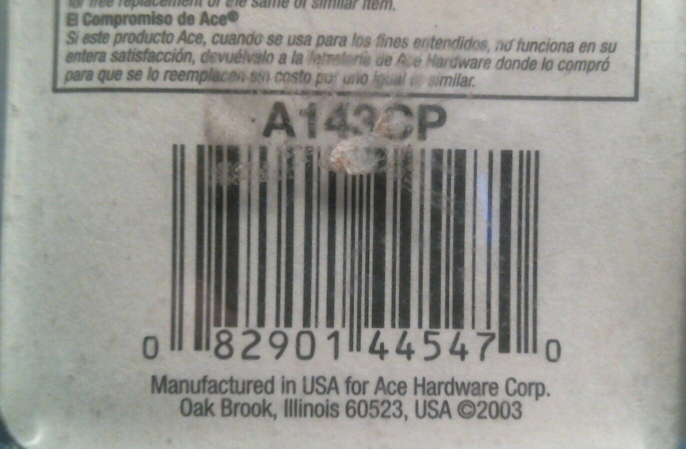 ACE Needle Valve 3/8" X 1/4" (44547) FS