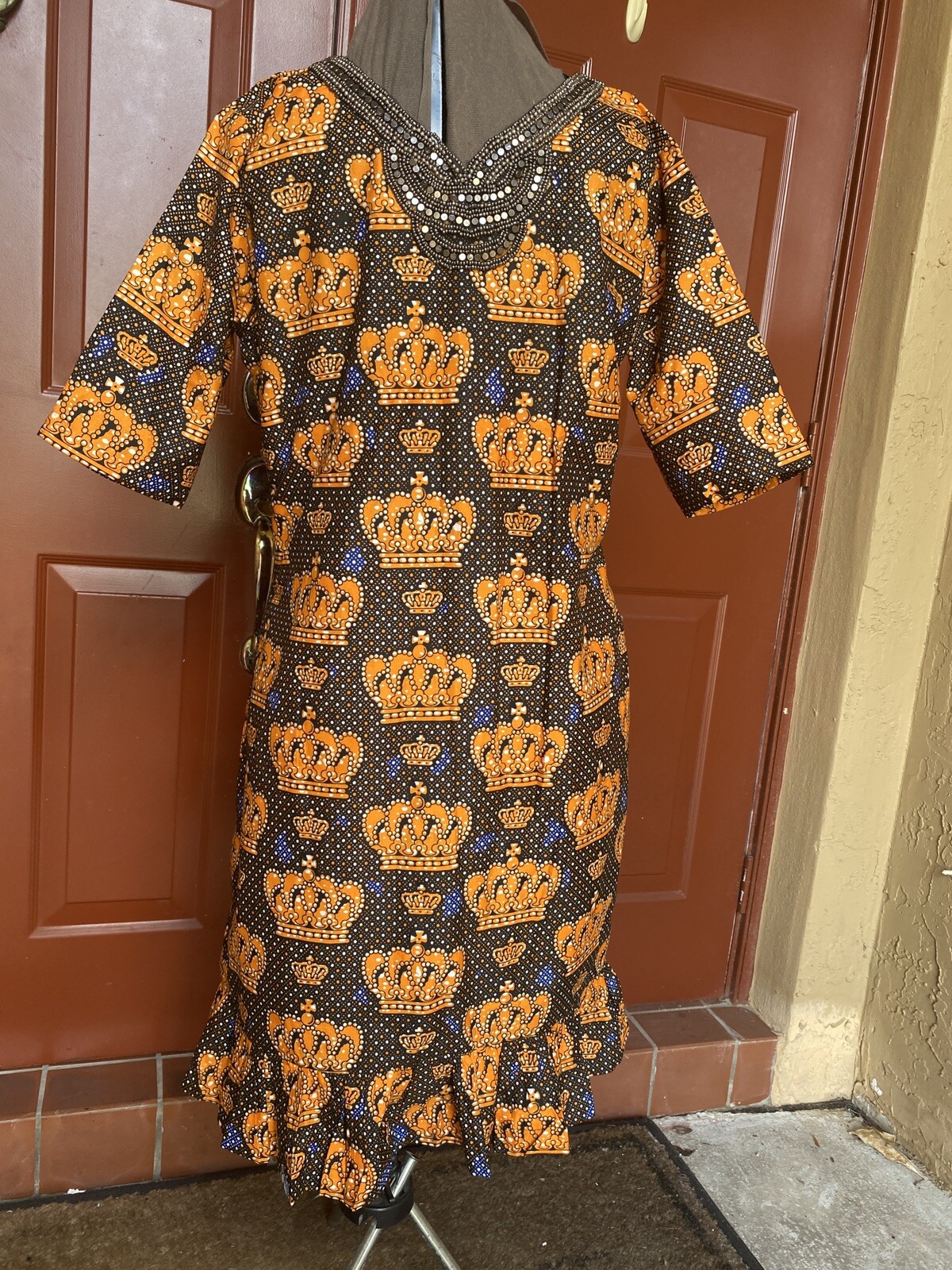 STYLISH ELEGANT NIGERIAN WAX ANKARA DRESS ( CULTURAL& ETHNIC CLOTHING AFRICA )