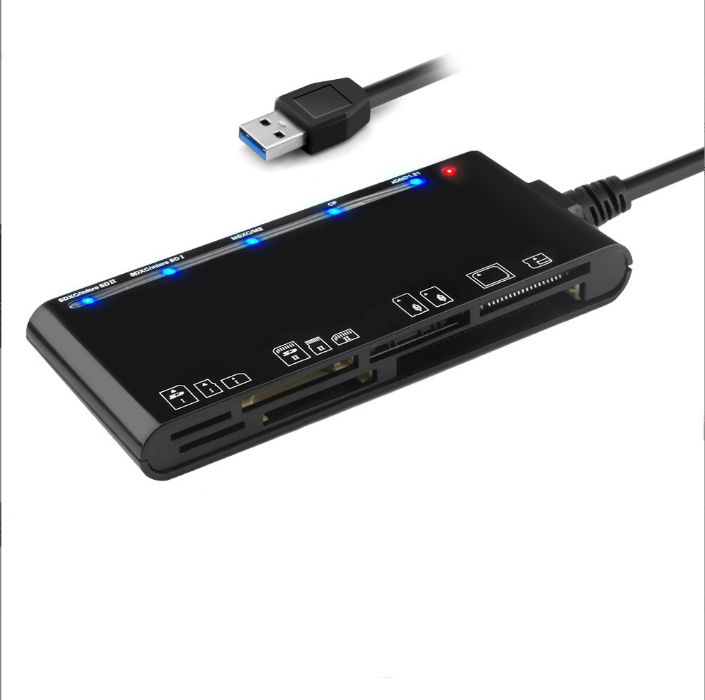 7-IN-1 USB 3.0 Memory Card Reader High-Speed Adapter for Micro SD SDXC CF SDHC