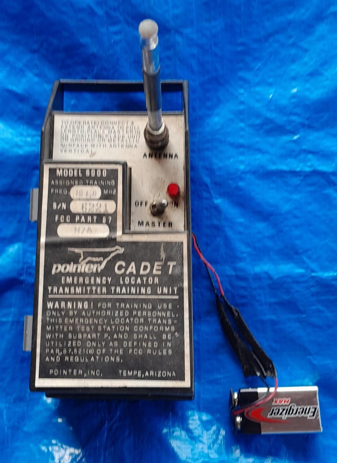 Pointer Cadet 6000 121.6 MHZ transmitter S/N 6221 w/ paperwork