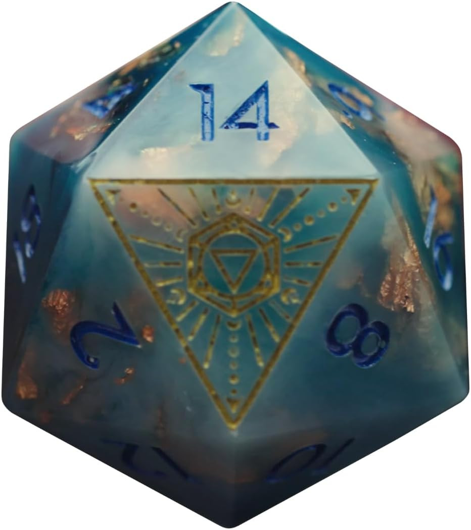 Ascendice 2 - Siren Song Floating D20 Dice Set for Gamers