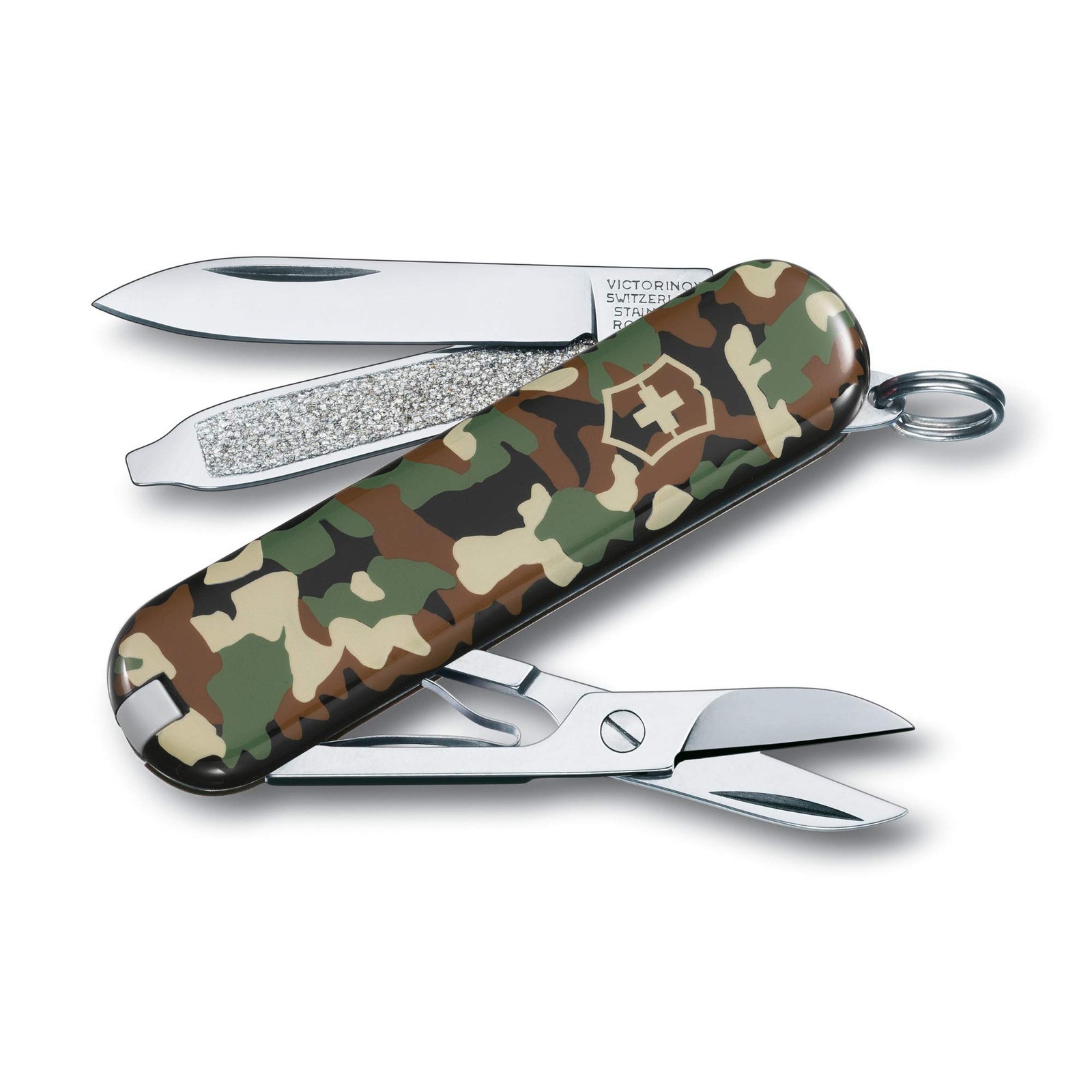 VICTORINOX Classic SD 0.6223.94B1 Camouflage Keychain Knife 7-Function EDC Tool