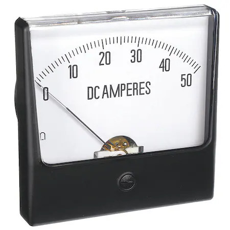Zoro Select 12G385 Analog Panel Meter, Ac Current, 0-50 Ac A,  12G385