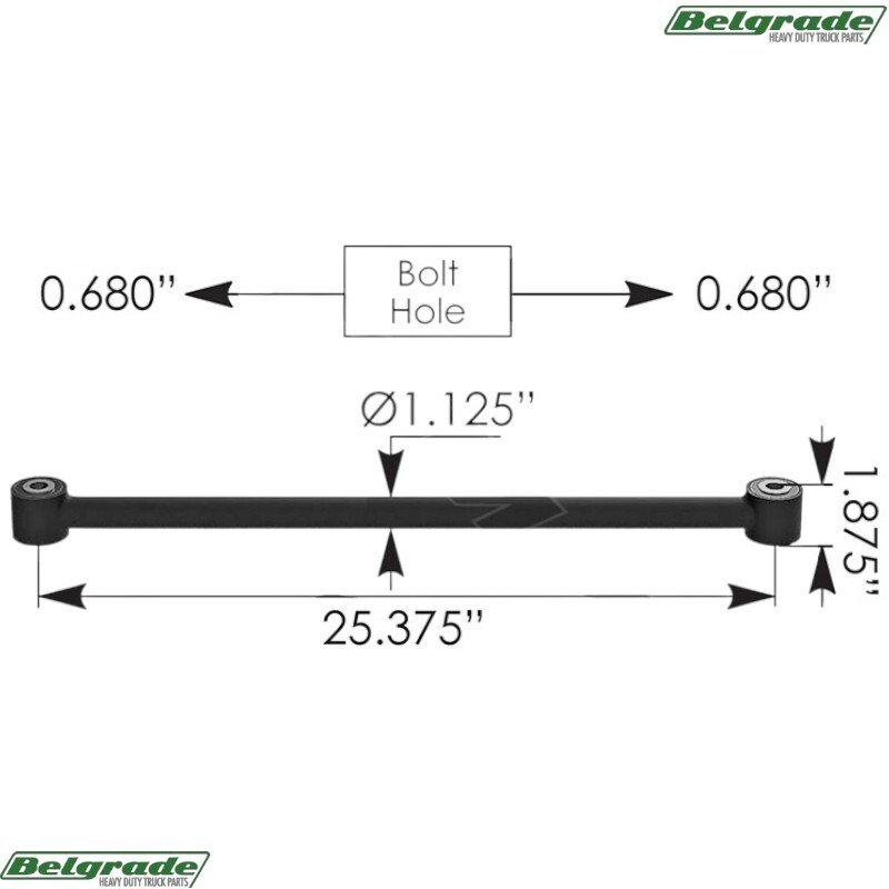 TMR4665 Torque Rod Cab 25.375in Replaces 1858865000 18-58865-000