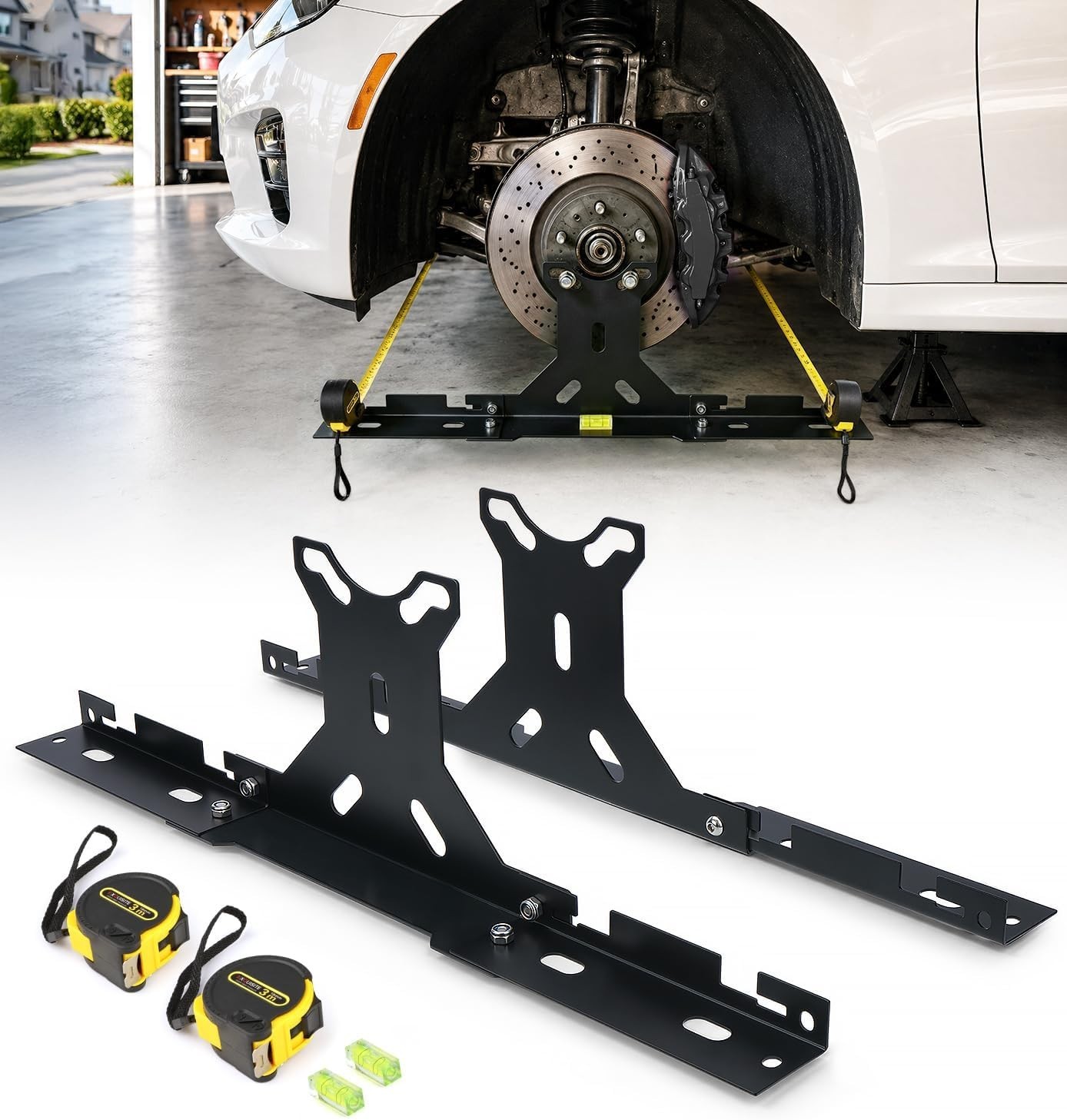 Quick Setup Wheel Toe Alignment Tool for Autos - Heavy Duty Design for DIY Use