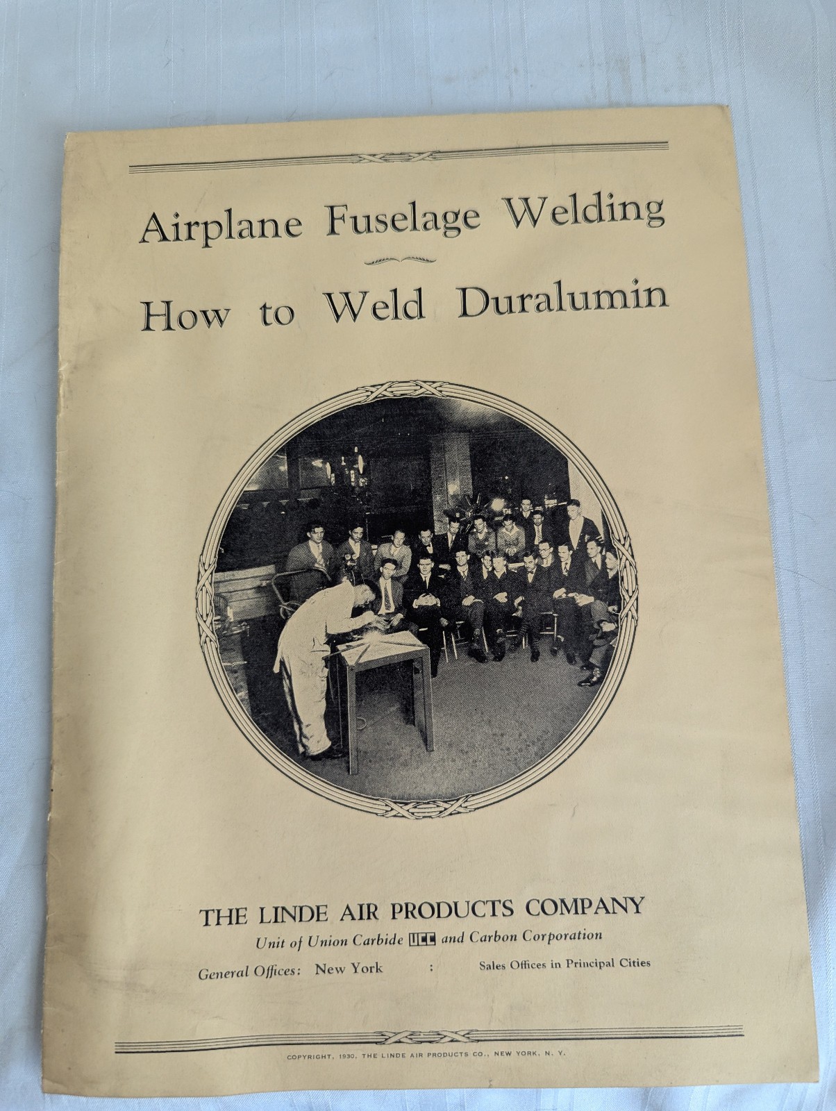 Airplane Fuselage Welding How to Weld Duralumin Linde Air Products 1930 NY