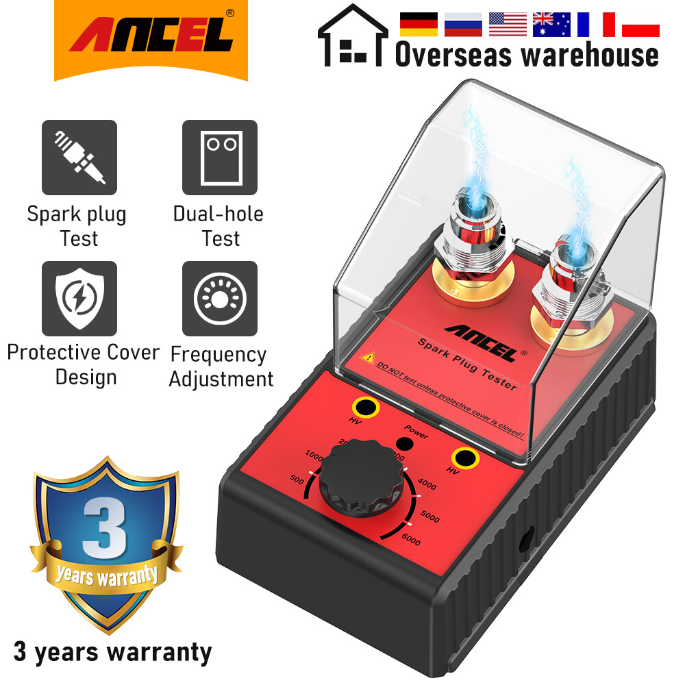 Dual Plug Car Spark Plug Tester Gasoline Ignition Plug Diagnostic Tool 12V