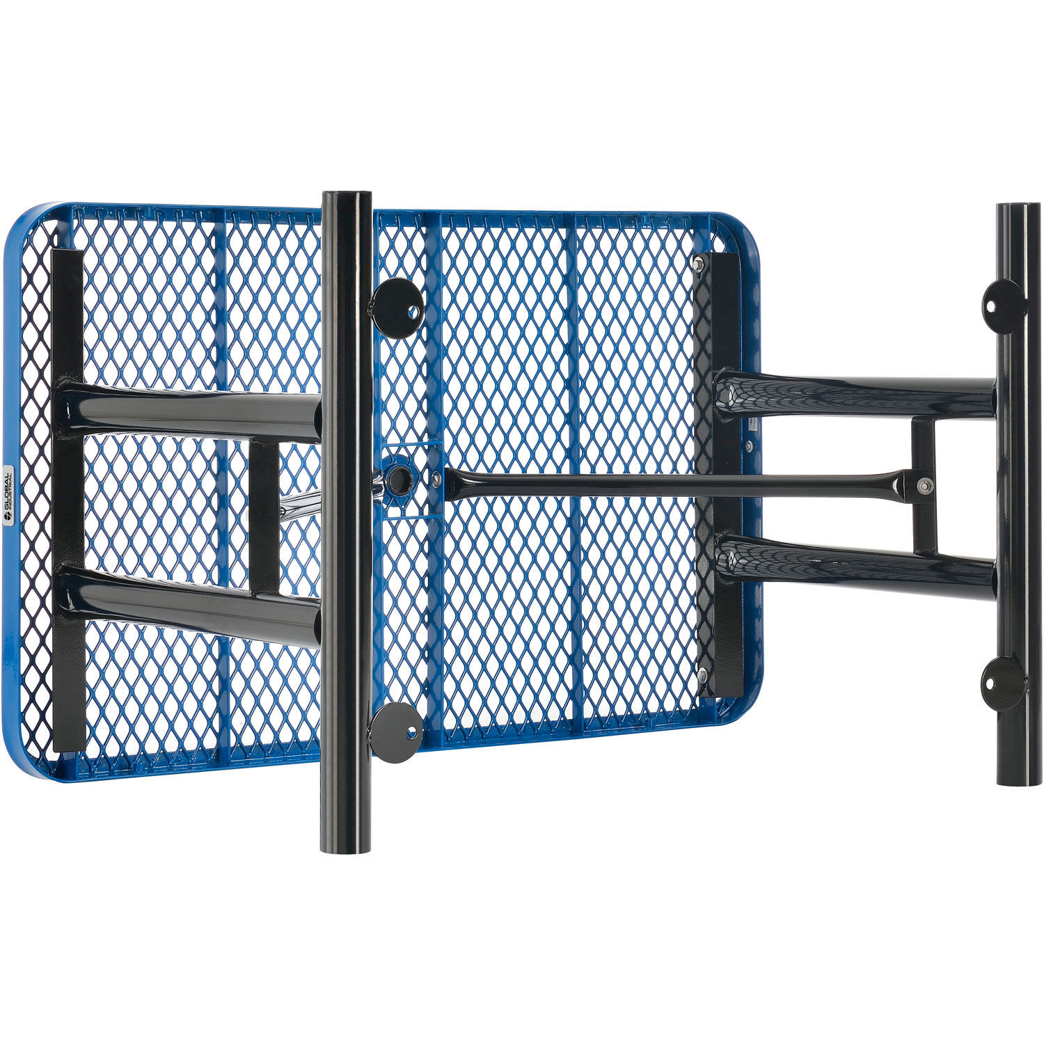 Global Industrial 4' Rectangular Expanded Metal Outdoor Table Blue