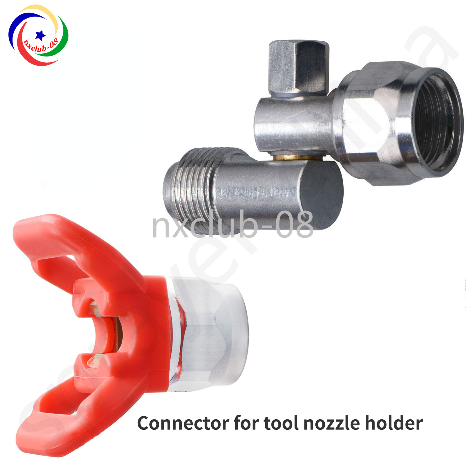 7 / 8''F-M For Different Angles Airless Spray Swivel Adapter With Nozzle Holder