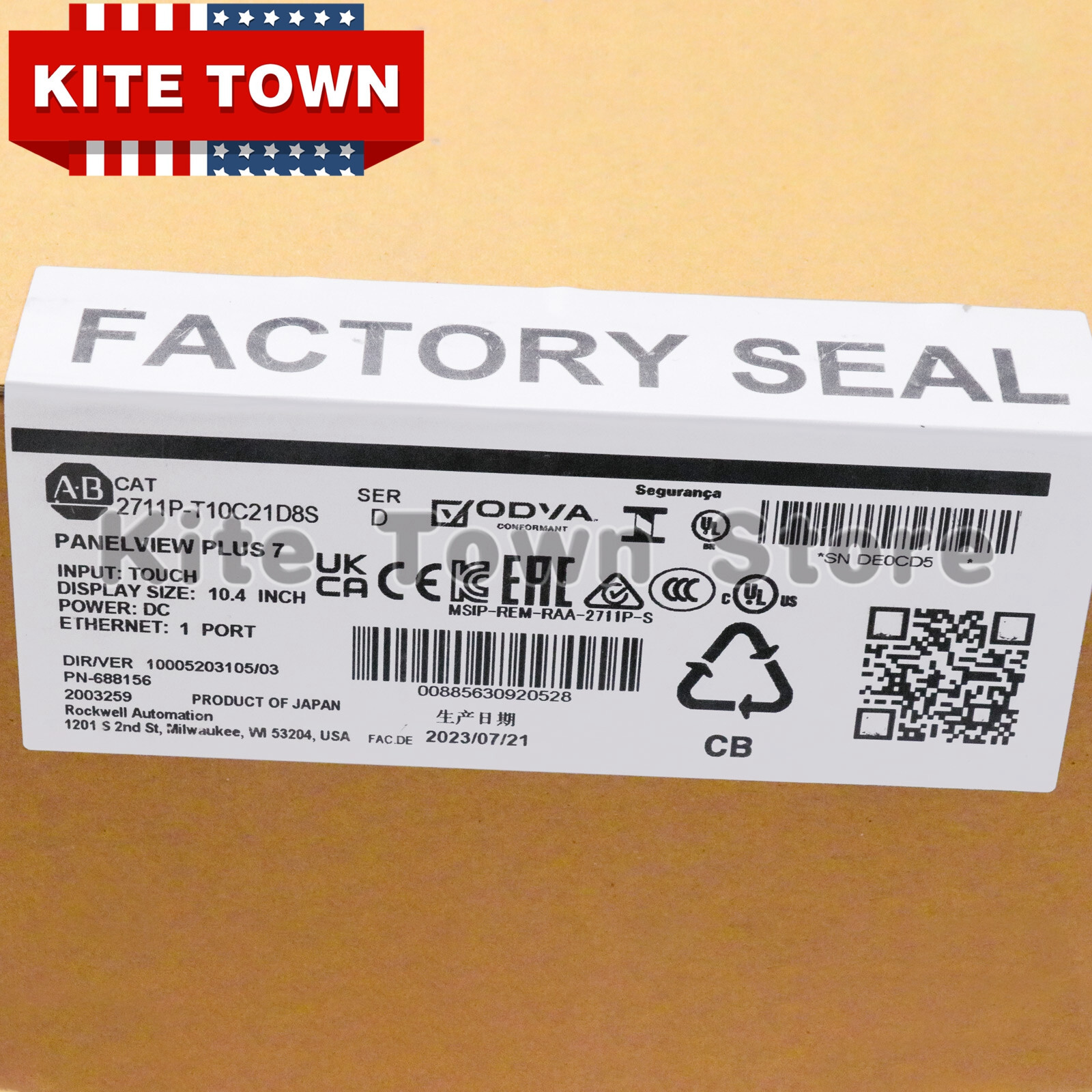 2023 US Newest AB 10" Factory Sealed 2711P-T10C21D8S HMI PanelView Plus 7
