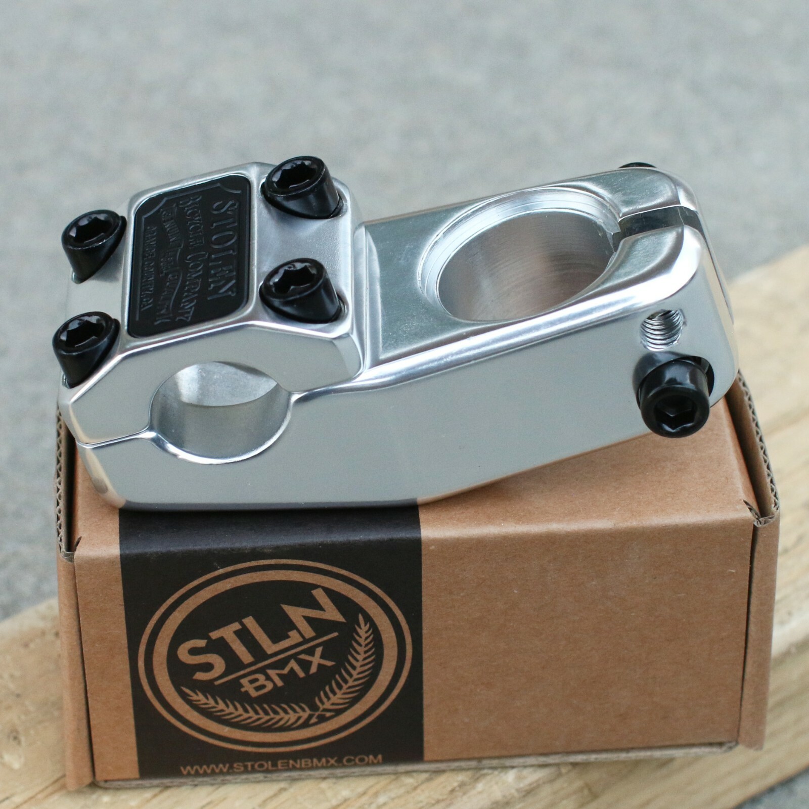 STOLEN SLAB BMX BICYCLE STEM POLISHED SILVER