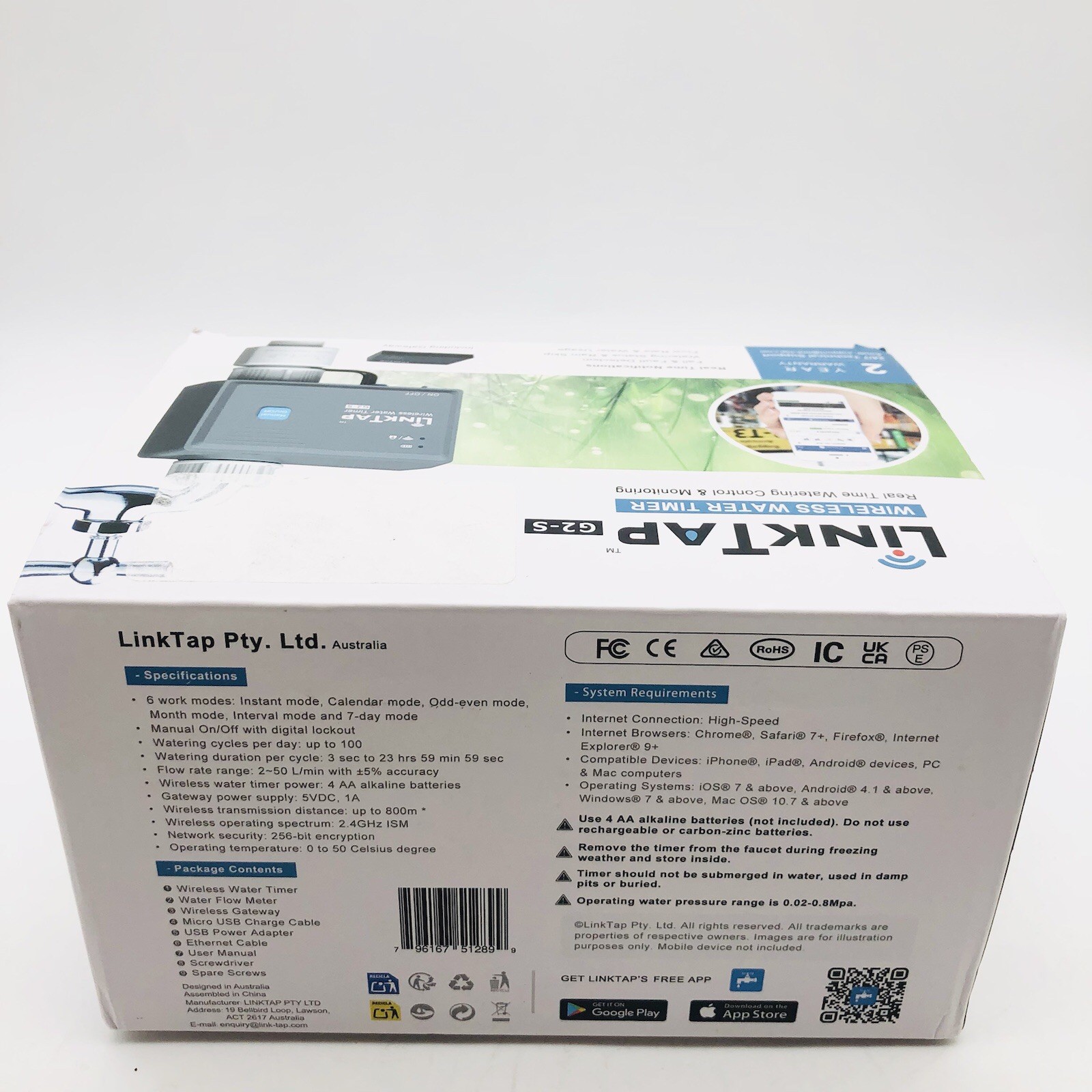 LinkTap G2S Smart Water Timer & Gateway, Greater Range Than WiFi Hose Timer