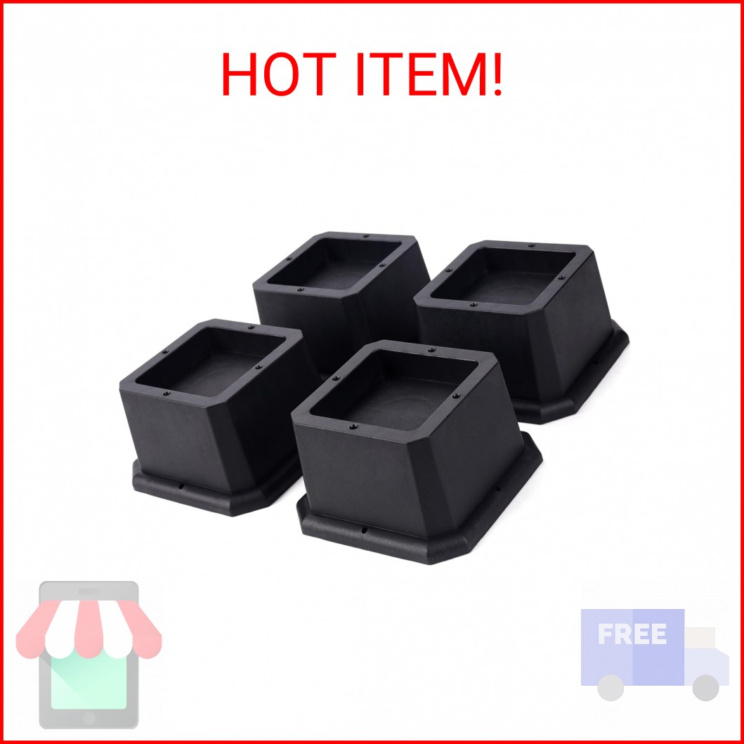 BTSD-home Furniture Risers 2 Inch Bed Risers Heavy Duty Adjustable Dorm Bed Lift