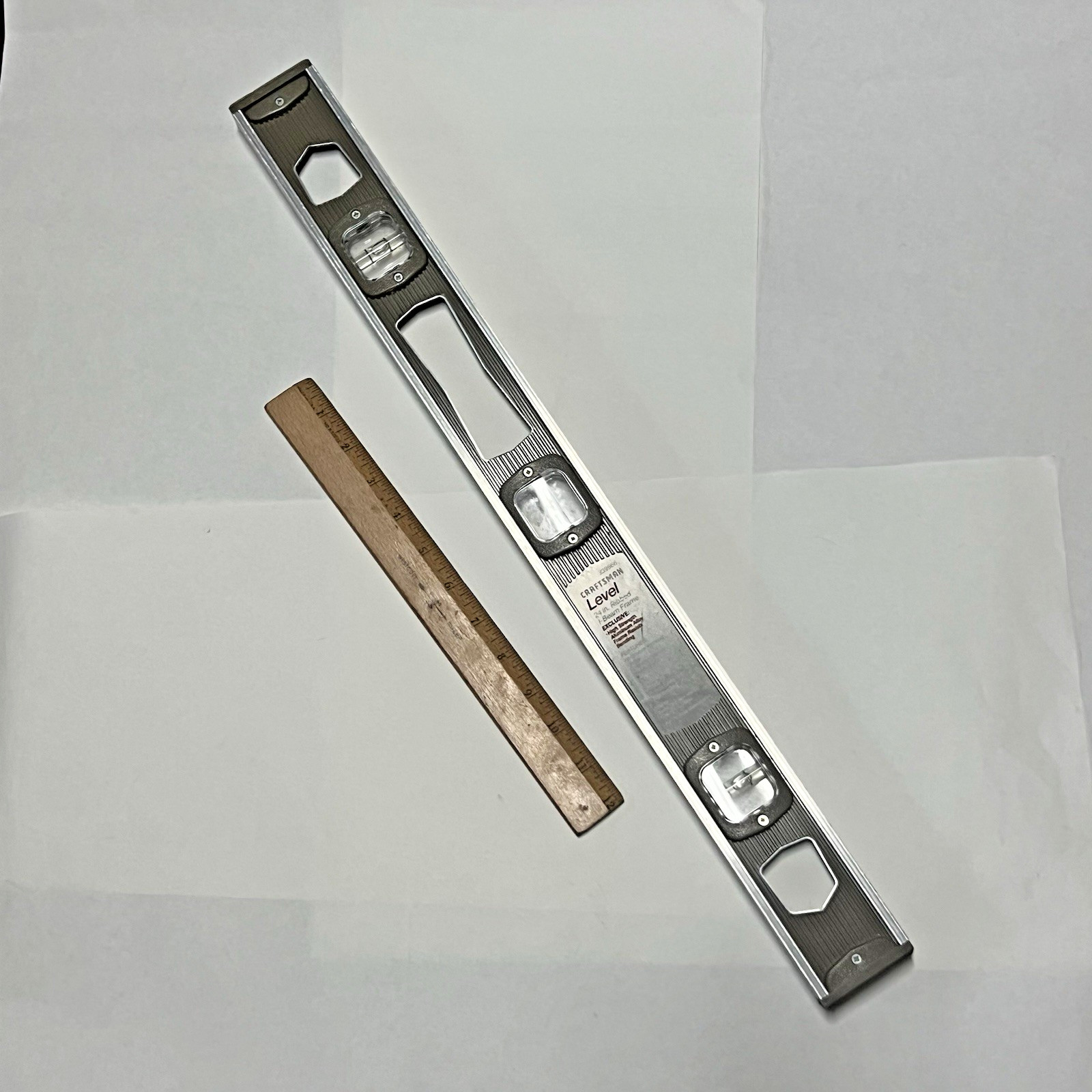 Rare Vintage Craftsman Tools 9-39966  Aluminum I-Beam Frame Level 24"inch  (USA)