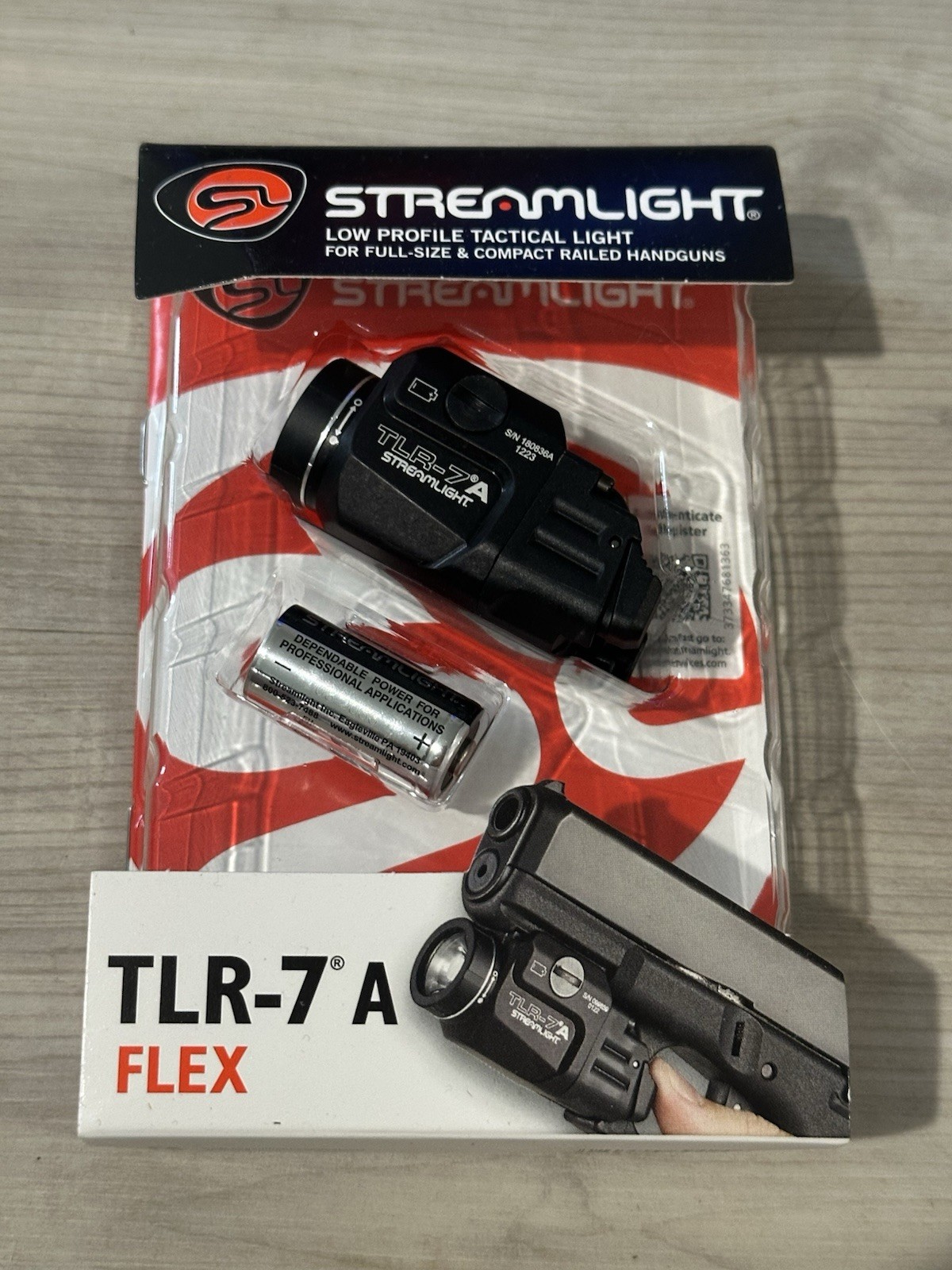 Streamlight TLR-7A Flex Low-Profile Rail-Mounted Tactical Weapon LED Light.