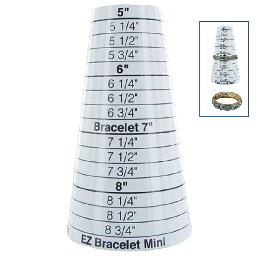 EZ Bracelet Sizer Gauge Mini Travel Size (For Bracelets 5in-8.75in)