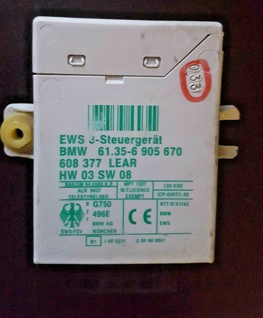 BMW E46 E39 E38 E83 E53 E85 E86 E52 3 5 7 X5 Z4 EWS 3 IMMOBILIZER CNTR UNIT EWS3