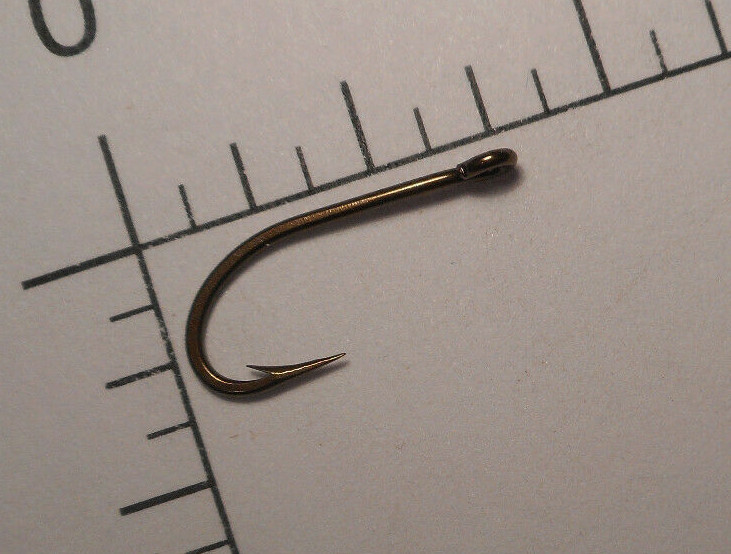 100 Mustad no.7 O'Shaughnessy FLY TYING Hooks RINGED BRONZED EX STRONG 3811 S