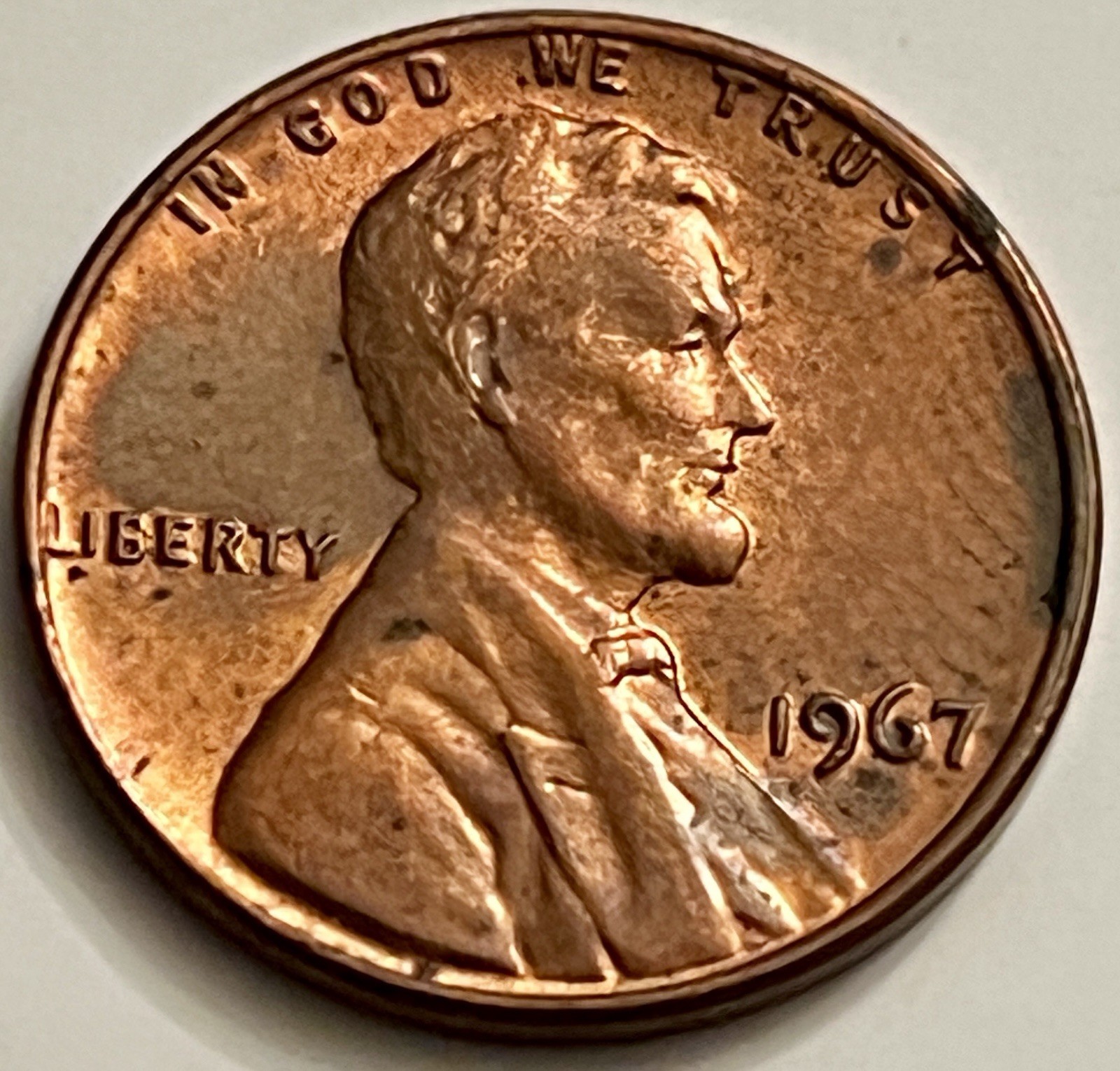 1967 Lincoln Memorial Cent Philadelphia Bright BN1262