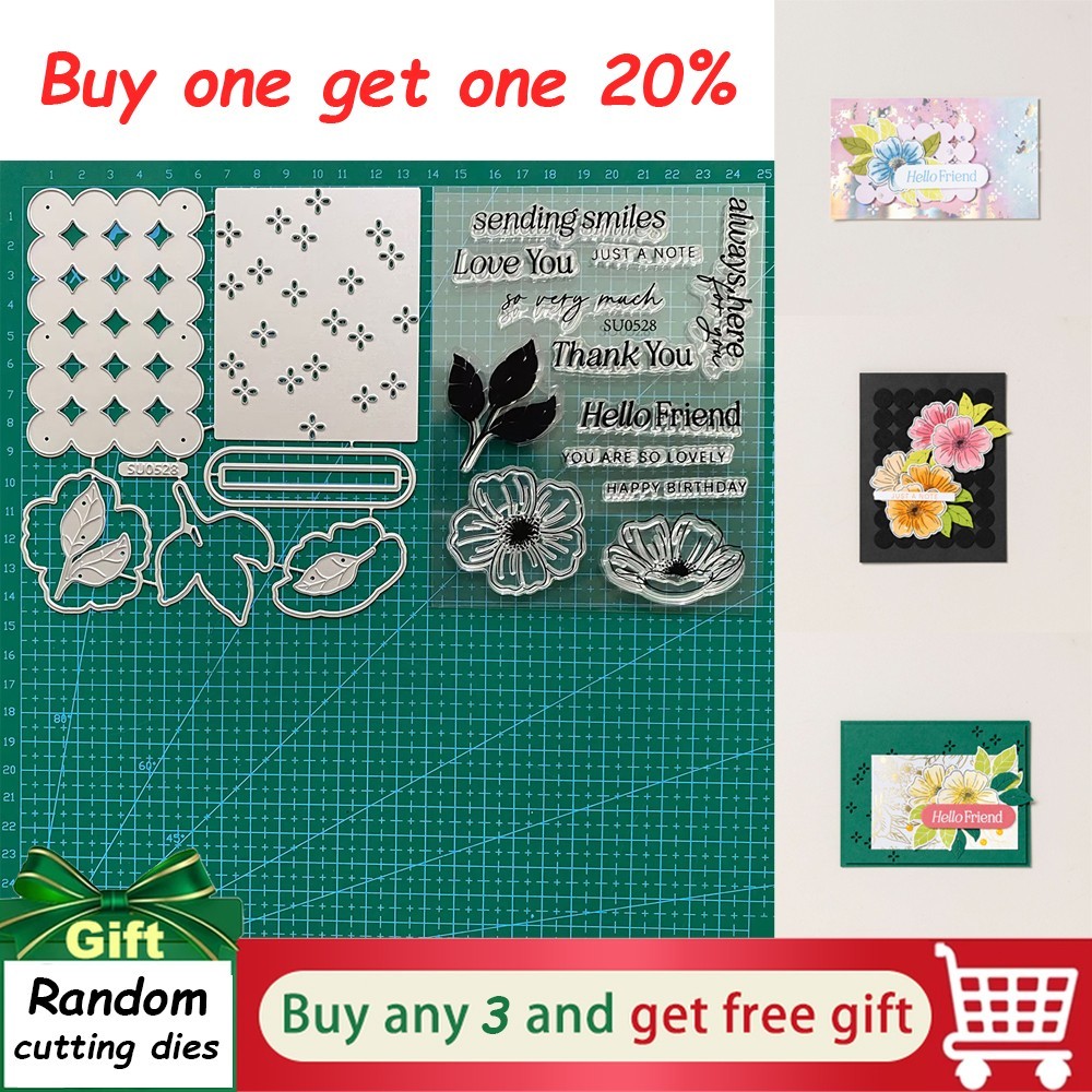 Lovely Arrangements Cutting Dies&Stamps Sets,Scrapbook Embossing Album Stencils