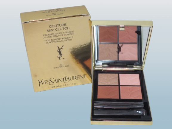 YVES SAINT LAURENT COUTURE MINI CLUTCH HIGH INTENSITY-SHADOW 600 SPONTINI LILIES