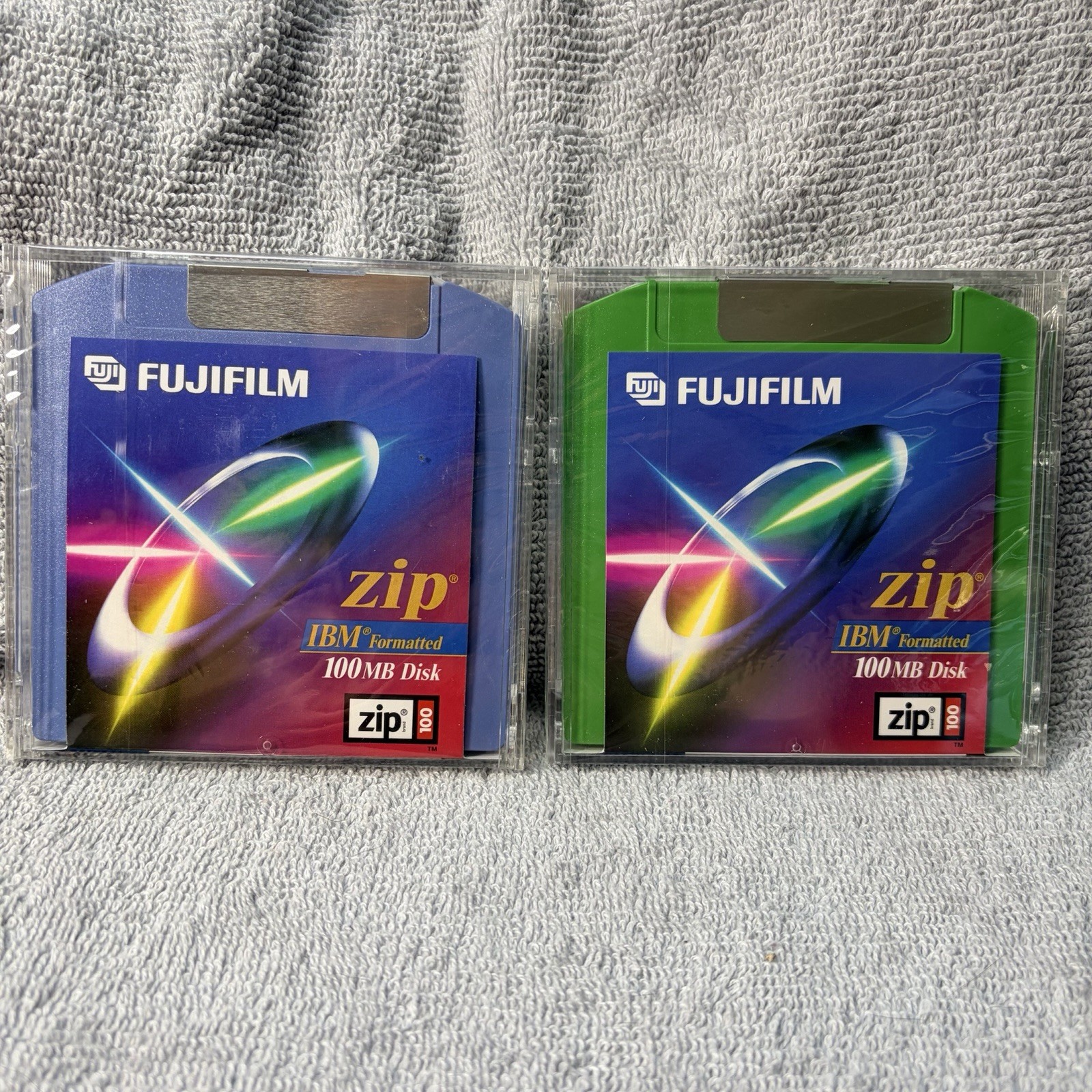 Lot of 2 - FujiFilm 100 MB IBM Formatted Disk Zip Drive Fuji Film - NEW SEALED