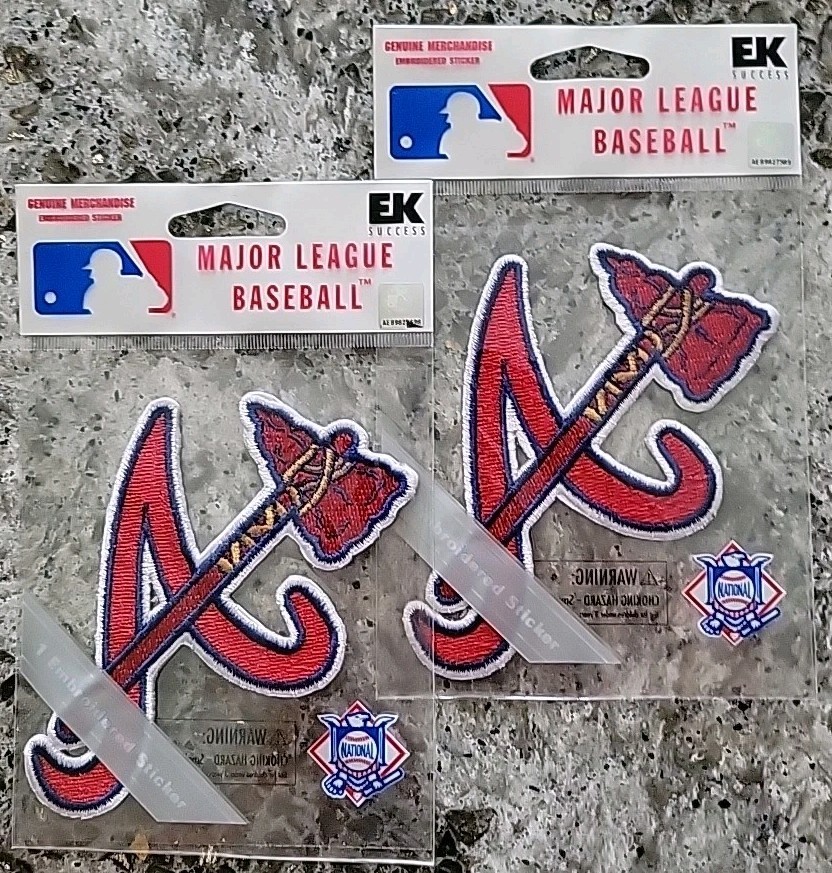2 Atlanta Braves Logo Patch Stickers Jolee's EK Success Appliqué  MLB