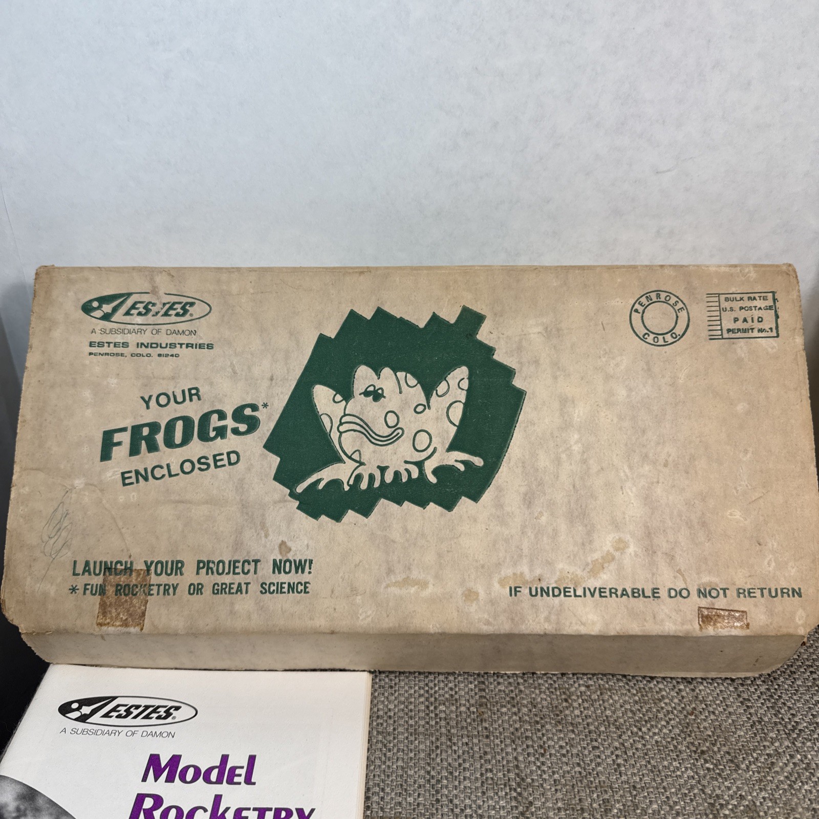 Vintage ESTES Astron ALPHA Sealed Rocket, with 1979 Catalog, Teaching Aide more!