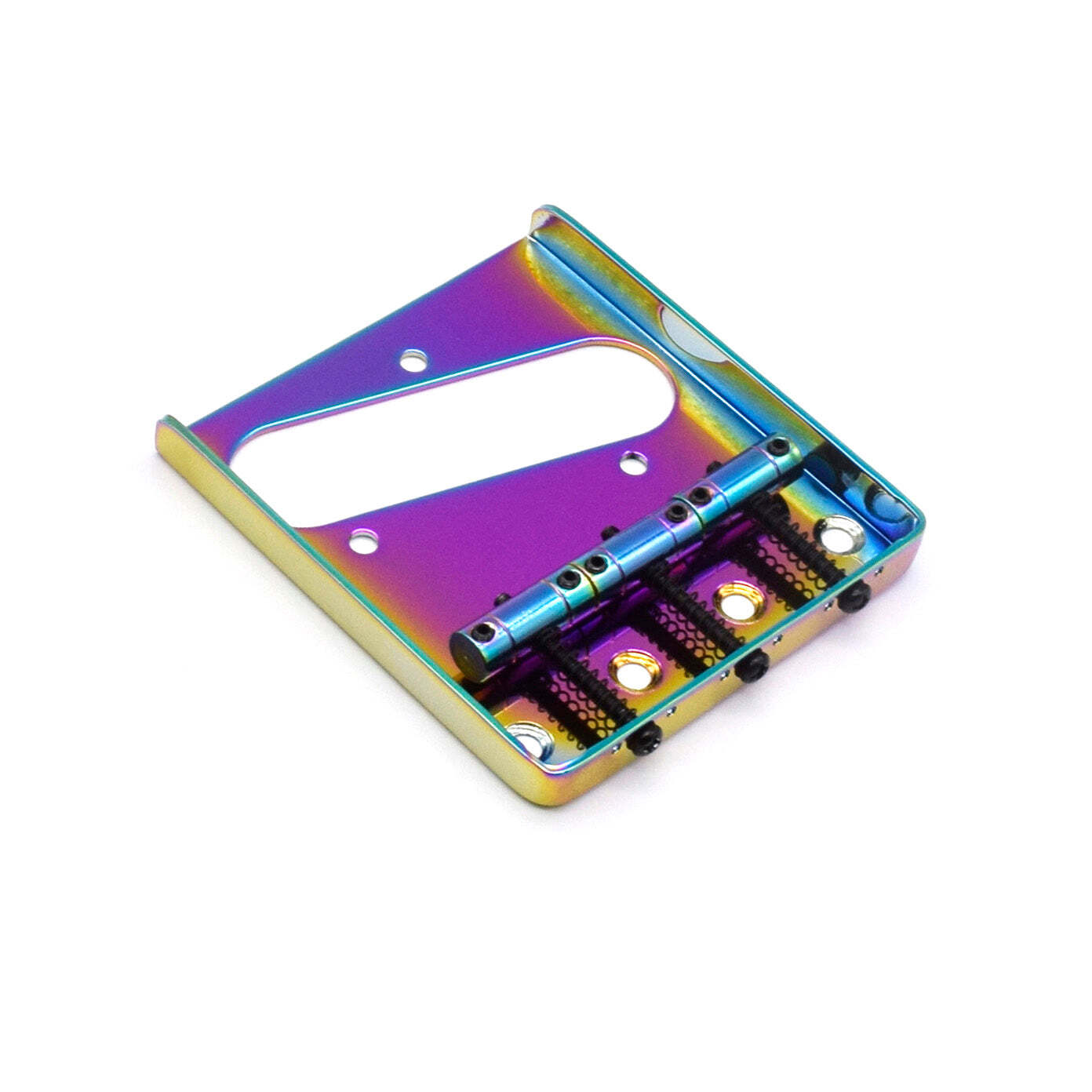 KD By AxLabs Tele Style 3-Saddle Bridge for String-Through-Body - Burnt Chrome