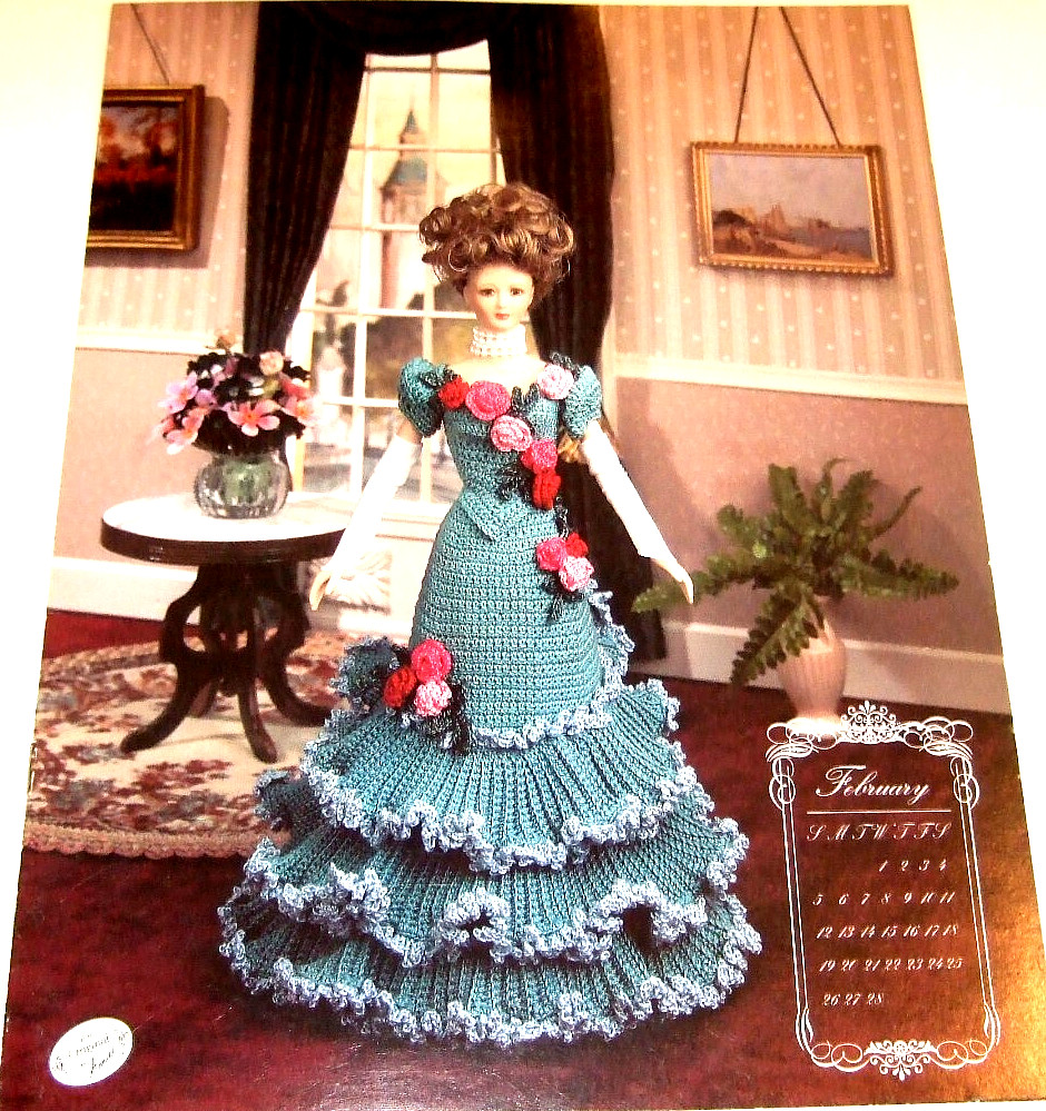 Annie's Calendar Bed Doll Society - February Dinner Gown- Fashion Doll (H)