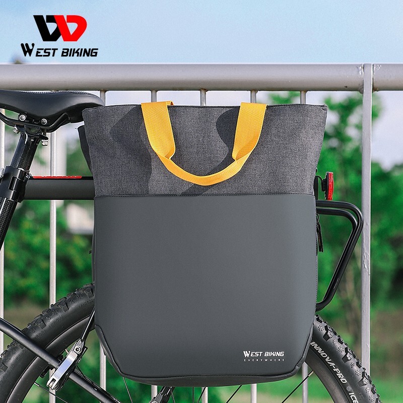 WEST BIKING Waterproof Bike Single Pannier Bicycle Rack Pack Bag Handbag 11L