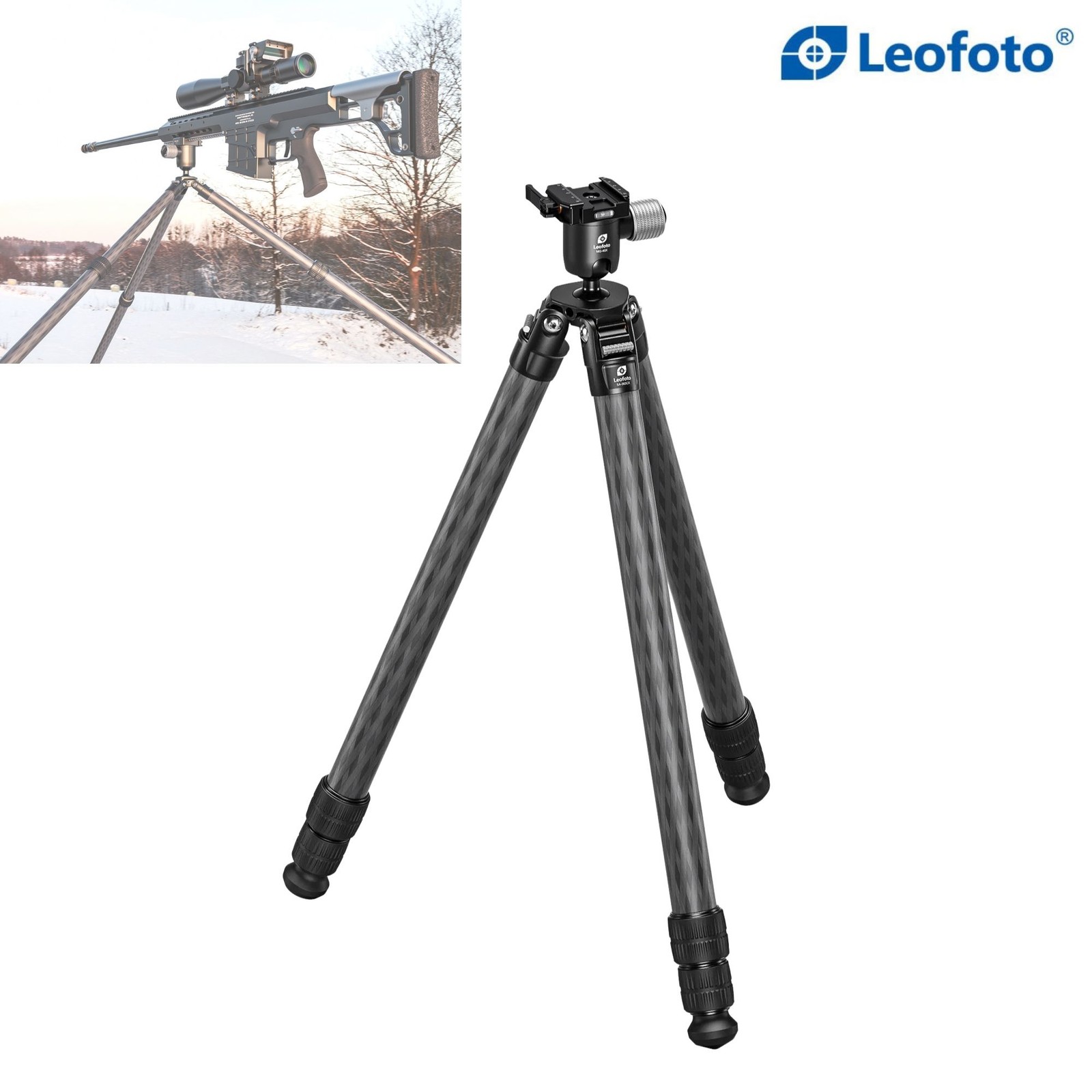 Leofoto SA-363CX+MG-40X Arca Clamp Outdoors Tripod with Ball Head